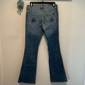7 For All Man Kind Jeans. Size 26, 31 inseam, flare leg
